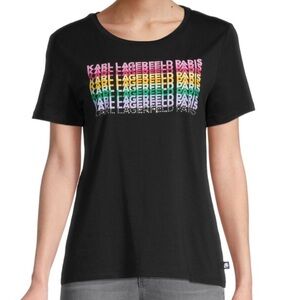 Karl Lagerfeld Multicolor Logo T Shirt size M
